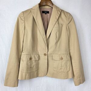 Talbots Petite Beige Blazer Jacket 8P Classic